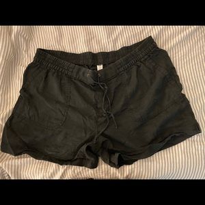 Black cotton shorts